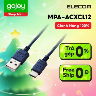 Cáp sạc chuẩn usb-c 1.2m elecom mpa-acxcl12 - hàng chính hãng