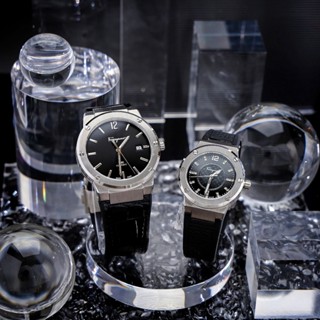 Combo Đồng hồ đôi nam nữ đeo tay dây silicon cao cấp chống nước SaIvat0re Ferragam0 F80 nam size 41mm nữ size 33mm full