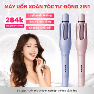 Máy Uốn/Duỗi Tóc Tự Động 2in1 - Xoay 360 Độ, 3 Mức Nhiệt, Trục Uốn 32MM, Chống Bỏng, Bảo Vệ Chất Tóc