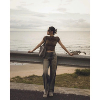 [DEZUS] Quần Jean Suông Nữ Dáng Rộng Xanh Loang Cá Tính - CALLUM JEAN - DXQ110040