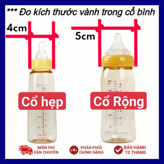 Núm Thay Thế Bình Sữa Cổ Rộng – Chất Liệu Silicon Mềm, Chống Đầy Hơi, An Toàn Cho Bé Sơ Sinh