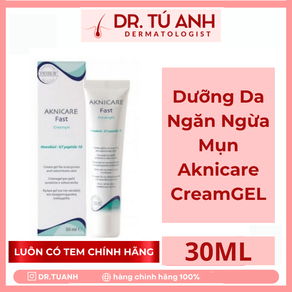 [HÀNG CHÍNH HÃNG] Kem Dưỡng Giảm Mụn Aknicare Fast Cream Gel 30ml