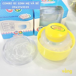 Hộp Đựng Phấn Rôm, Phấn Thơm Cho Bé Hiệu CAMERA (Loại Tốt Có Sẵn Bông Phấn)