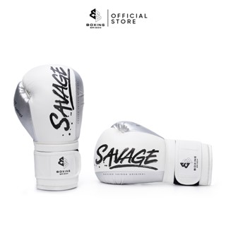 Găng Tay Boxing Saigon Savage - White/Black