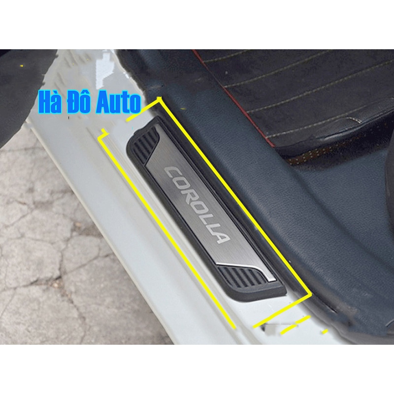 Ốp Bậc Của Altis 2014 2015 2016 2017 2018 ( Bậc Ngoài Nhựa ABS Đen ) - Ốp Bậc Cửa Bên Ngoài Chống Xư