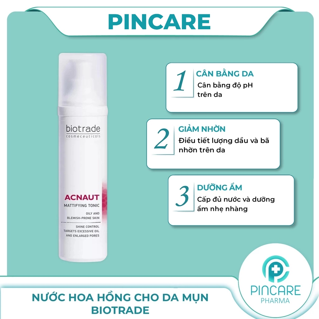 Nước hoa hồng cho da mụn Biotrade Acnaut Mattifying Tonic - Hàng chính hãng - PINCARE Health & Beauty