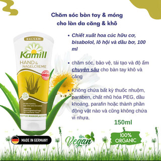 Kem dưỡng da tay & móng tay Kamill Hand & Nail Cream Classic 100ml, Cho da tay và móng tay thường, khô ráp | LinhBi Shop
