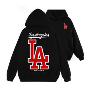  Áo Nỉ Hoodie MLB LA Nam Nữ Tchipz Form Rộng Mũ To Tay Phồng Chất Nỉ Cotton Tàu Dày Dặn 