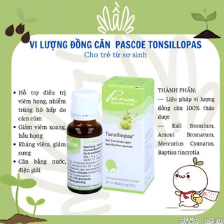 Vi lượng đồng căn Pascoe Tonsillopas 20ml...( Cho bé từ sơ sinh )