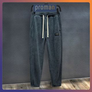 Quần jogger nam thể thao Nhung tăm ống rộng nam đẹp, Jogger unisex nam nữ phong cách cá tính trẻ trung JO06 JO10- PROMAN