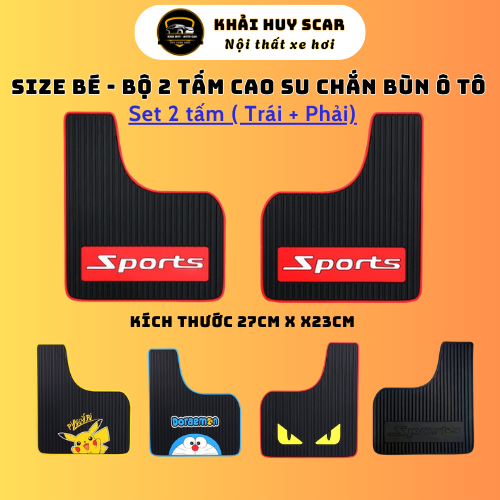 (Size Nhỏ) Bộ 2 Tấm Chắn Bùn Xe Ô Tô,Chống Nước Bẩn, Bùn Đất Bắn Lên Xe Khi Di Chuyển
