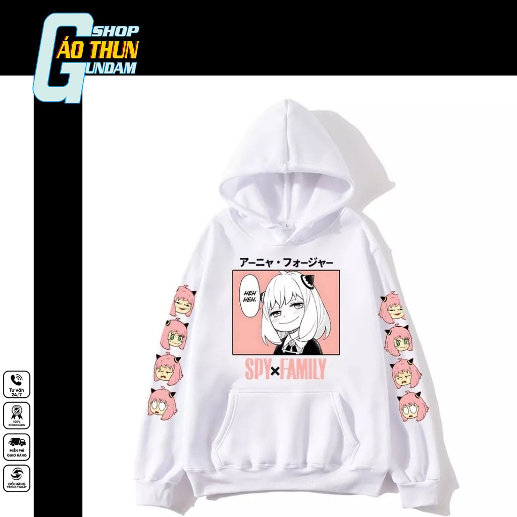 Áo Hoodie Hình Spy X Family Anya Forger Anime |SHOPAOGUNDAM