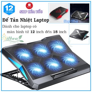 Đế Tản Nhiệt Laptop Cao Cấp Nuoxi Quạt Mạnh Chạy Êm Tích Hợp Thêm Cổng USB