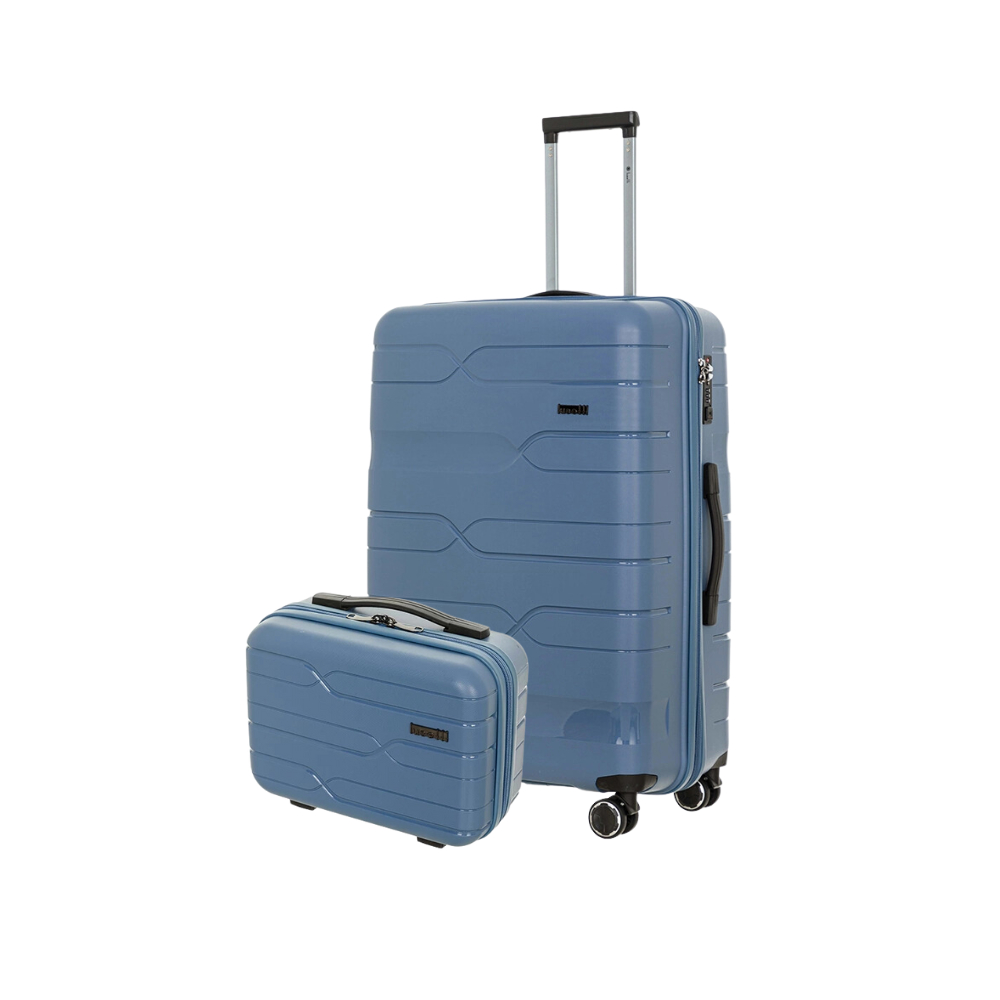 COMBO 2 Vali nhựa kéo HOLDALL Lusetti LS802 Size 12+20/24/28 - Nhựa PP cao cấp, chống bể vỡ, khoá An