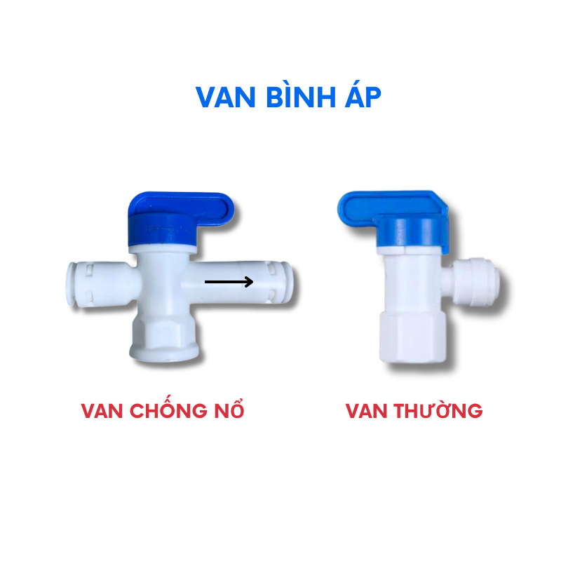 Van Bình Áp Chống Nổ 2 đầu Phi 6-6 dùng cho tất cả các dòng máy lọc nước