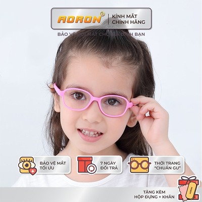 Gọng Kính Silicon Siêu Dẻo Cho Bé Trai Bé Gái AORON Kèm Dây Chống Tuột An Toàn Gọng Cận Trẻ Em 0-2 Tuổi AK186