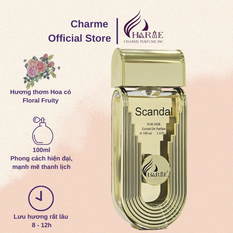 Nước hoa nữ Charme Scandal 100ml hiện đại bí ẩn lôi cuốn
