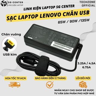 Sạc Laptop Lenovo Chân USB 65W 90W 135W  BH 1 đổi 1