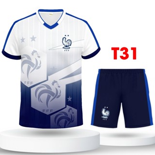 Bộ quần áo đá bóng, đồ đá banh PSG thun lạnh cao cấp logo thêu