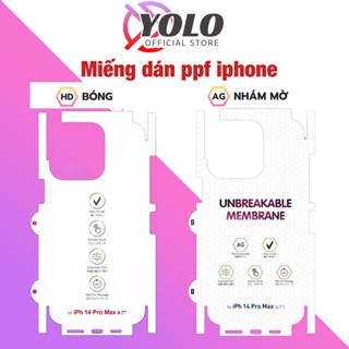 Miếng dán PPF iphone mặt sau chống vân tay 16 pro max 15 pro max 14 pro max 13 12 promax 11 promax xs xr max Xsmax