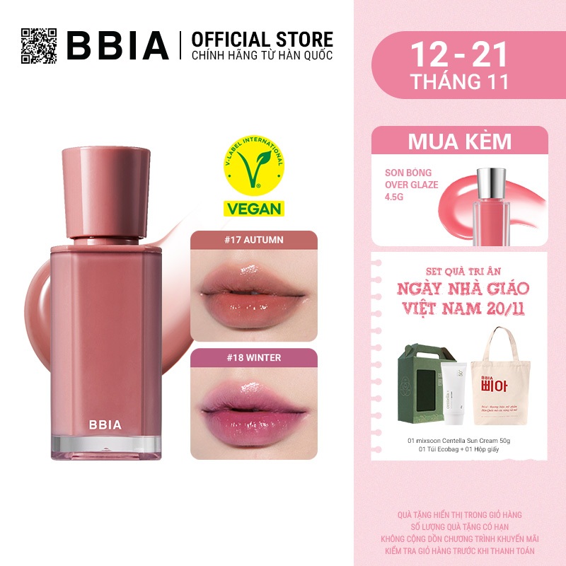 Son tint bóng BBIA Glow Tint MLBB Edition - Bbia Official Store