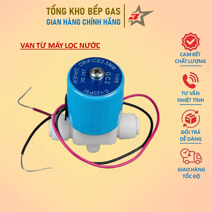 Van Từ / Van Điện Từ Dauer 24V Cho Máy Lọc Nước (Linh Kiện Máy Lọc Nước)