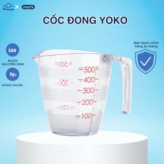 Cốc đong Yoko 200ml-500ml thương hiệu Inochi, nhựa cao cấp, an toàn