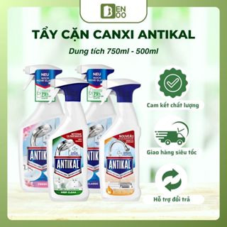 Chai Xịt Antikal Classic và Fresh Tẩy Cặn Canxi Nhà Tắm, Vệ Sinh & Chống Ăn Mòn Inox, Hương Dễ Chịu