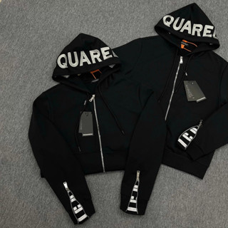 Áo khoác nỉ zip nam DSQ phối khóa Icon tay  siêu ngầu, chất, áo boy phố, mẫu áo hoodie hot nhất mùa đông