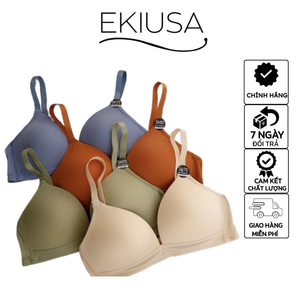 Áo Lót Nữ Đúc Su Nâng Ngực Màu Trơn Tôn Vòng 1 Sexy Ekiusa mã AL21