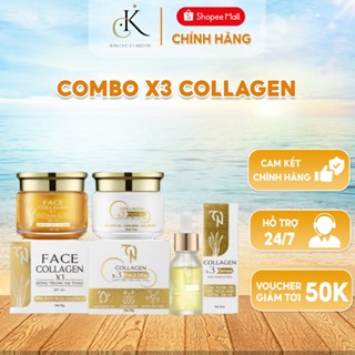 Combo Kem Face + Serum Đông Trùng Hạ Thảo Collagen X3, Chống Nắng, Dưỡng Trắng Da Mỹ Phẩm Đông Anh - DC70