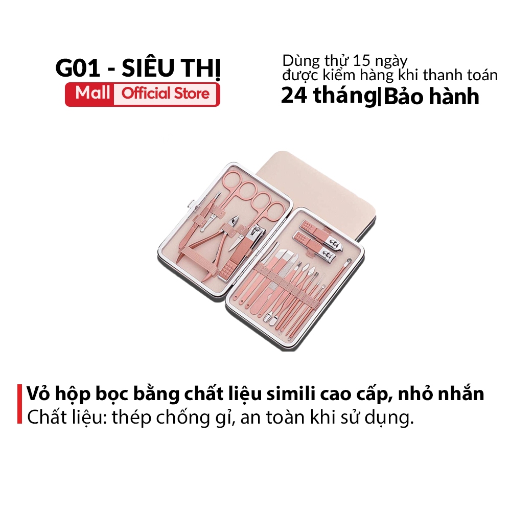 Bộ bấm móng tay 18 chi tiết đa năng nhỏ gọn Full hộp