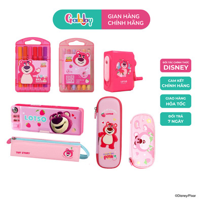 Bộ Đồ Dùng Học Tập Hình Gấu Dâu Lotso Đáng Yêu (Tập vẽ, Bút, Hộp bút, Set dụng cụ, Gọt chì)