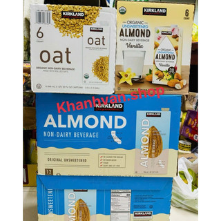 Sữa hạnh nhân Organic , Oat không đường Kirkland Signature Almond 946ml Thùng 12 hộp, thùng 6 hộp