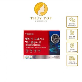 (B44) Omega 3 -Dầu Nhuyễn Thể SamSung Pharm 60Viên Chiết Xuất Từ Dầu Cá Hồi Của Canada Bổ Sung DHA,EPA Và VITAMIN D