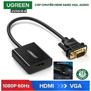 Cáp chuyển HDMI to VGA Ugreen 40253 20694 90813 MM105 (Độ phân giải: FullHD 1920*1080@60Hz)
