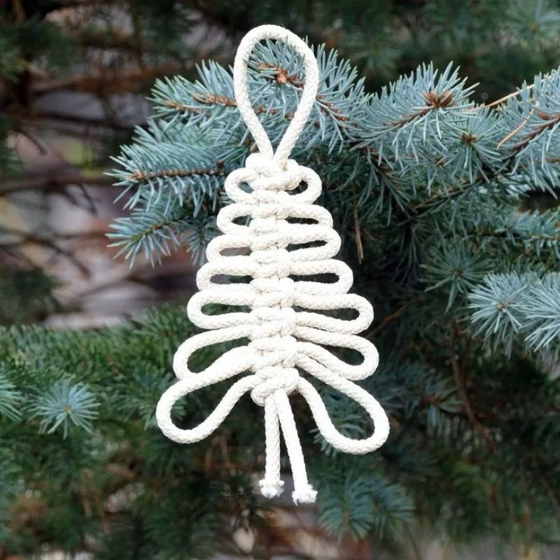 Cây thông Noel macrame, cây thông trang trí