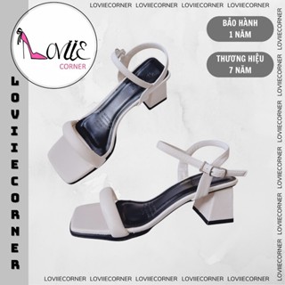 LOVIIECORNER  GIÀY CAO GÓT SANDAL BASIC - GUỐC NỮ QUAI NGANG CÔNG SỞ - GIÀY THỜI TRANG NỮ GÓT VUÔNG 5 PHÂN - G240421