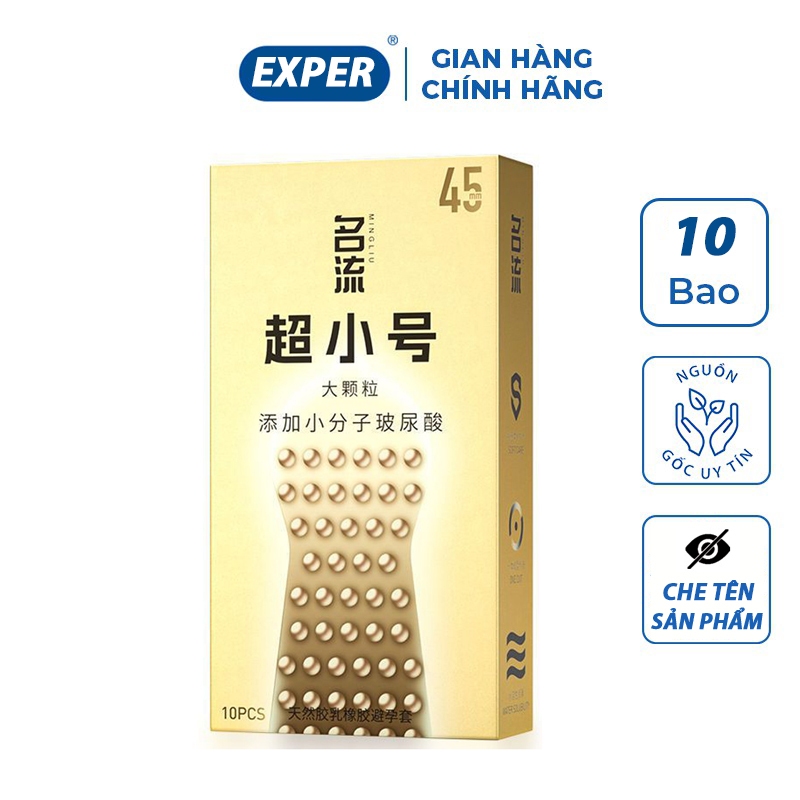 Bao cao su gai lớn 45mm SMALL, bcs size nhỏ 45mm có gai siêu mỏng kéo dài quan hệ
