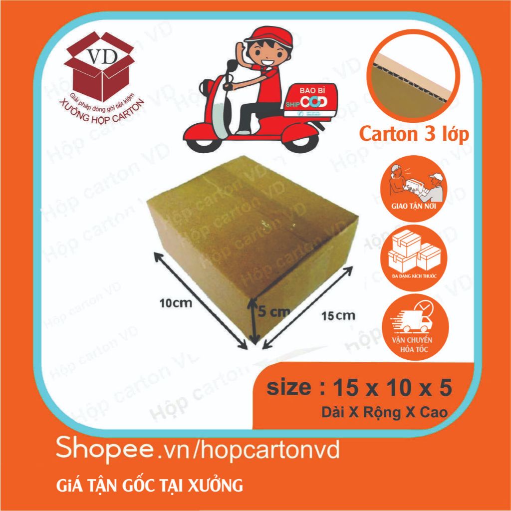 Combo 50 Hộp 15x10x5
