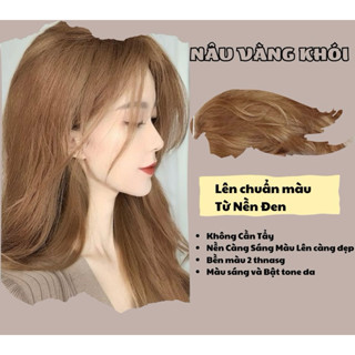 Nhuộm tóc màu  Nâu Vàng Khói ( Không cần tẩy , Có sẵn )