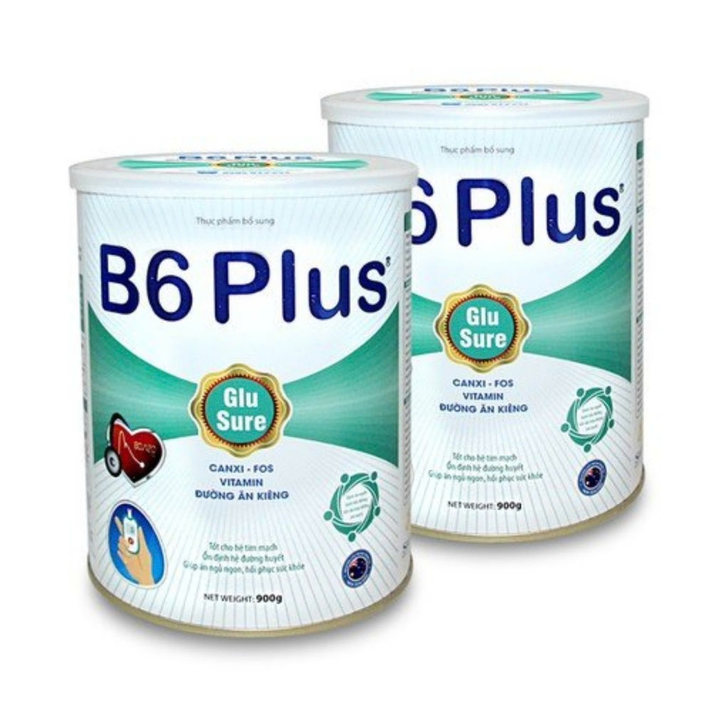 Combo 2 hộp sữa bột dành cho người tiểu đường B6 Plus 900gr