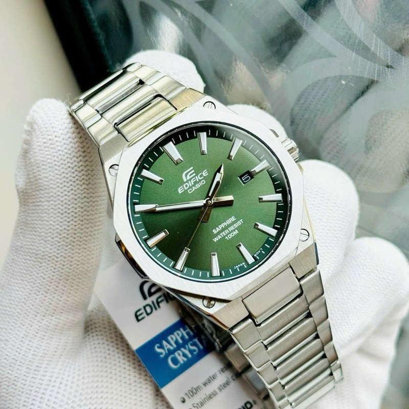ĐỒNG HỒ NAM CHÍNH HÃNG Casio Ediffice EFR-S108D-3A Quartz Green Dial Sapphire