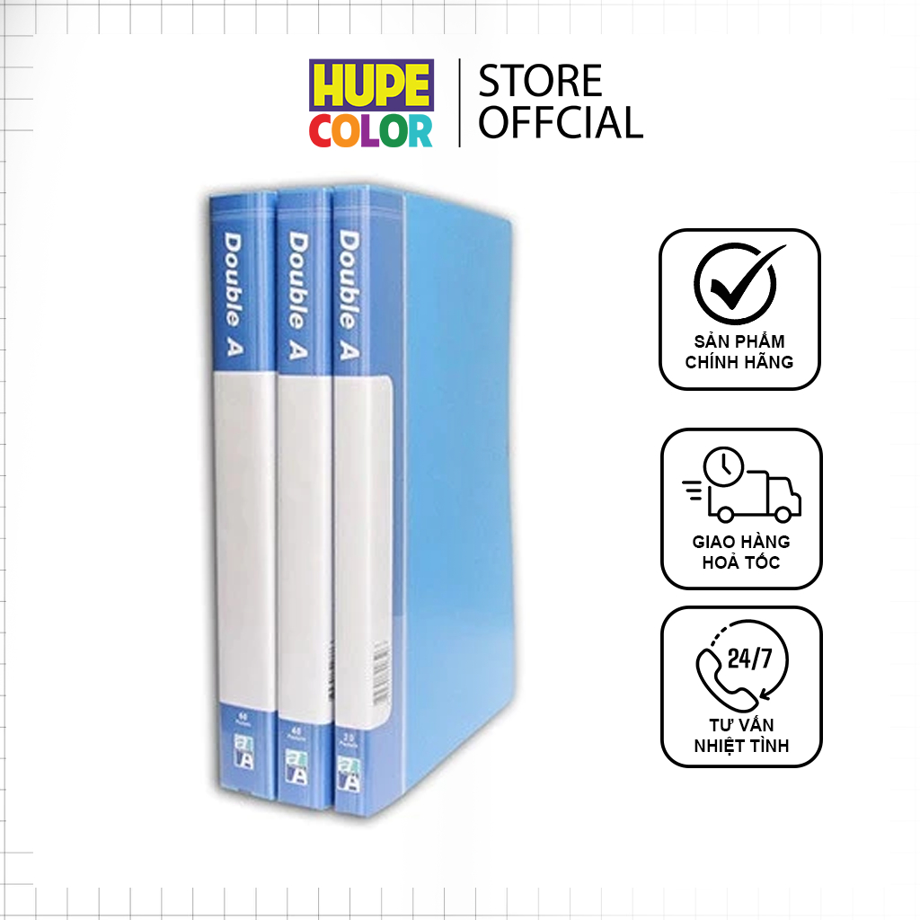 Bìa File Folder Nhiều Lá Double A, 20 lá /40 lá /60 lá, File Lá CLC