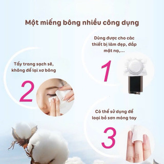 Bông Tẩy Trang Silcot Nhật Bản 82 miếng hôp màu xanh
