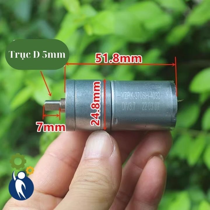 Motor Giảm Tốc 3.7V 4W 310rpm Motor Giảm Tốc 5V Bánh Răng Kim Loại