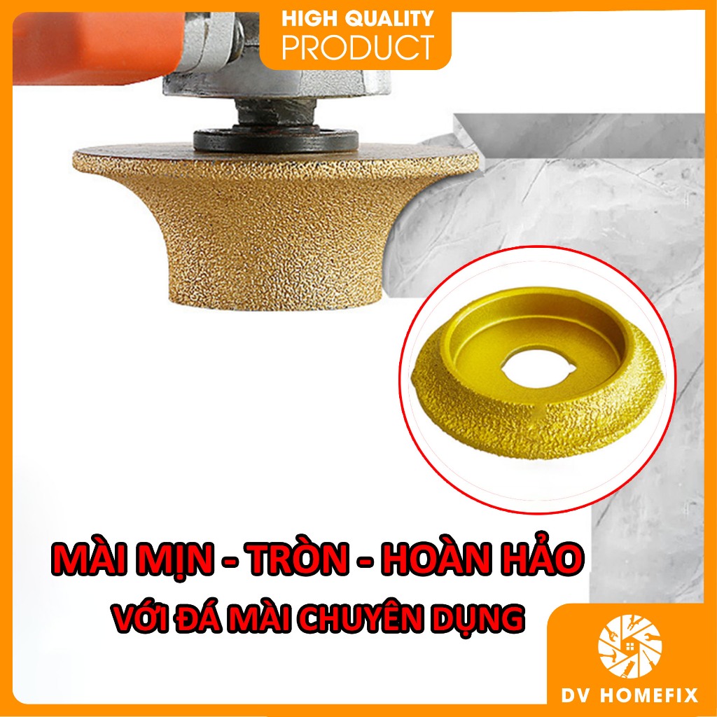 Đĩa mài góc kim cương dùng để mài đá, bê tông, gạch nhẵn mịn, tròn hoàn hảo. Đá mài góc kim cương ch