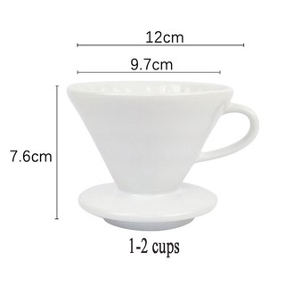 Phễu Sứ Pha Cà Phê V60 Đủ Kích Thước