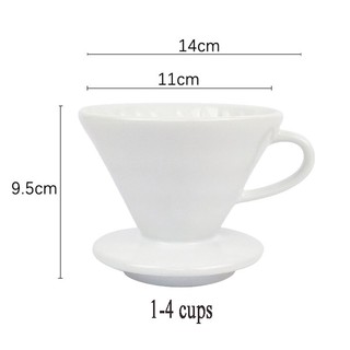 Phễu Sứ Pha Cà Phê V60 Đủ Kích Thước