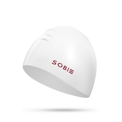 Nón bơi nữ silicon cao cấp dành cho tóc dài SOBIE White S18
